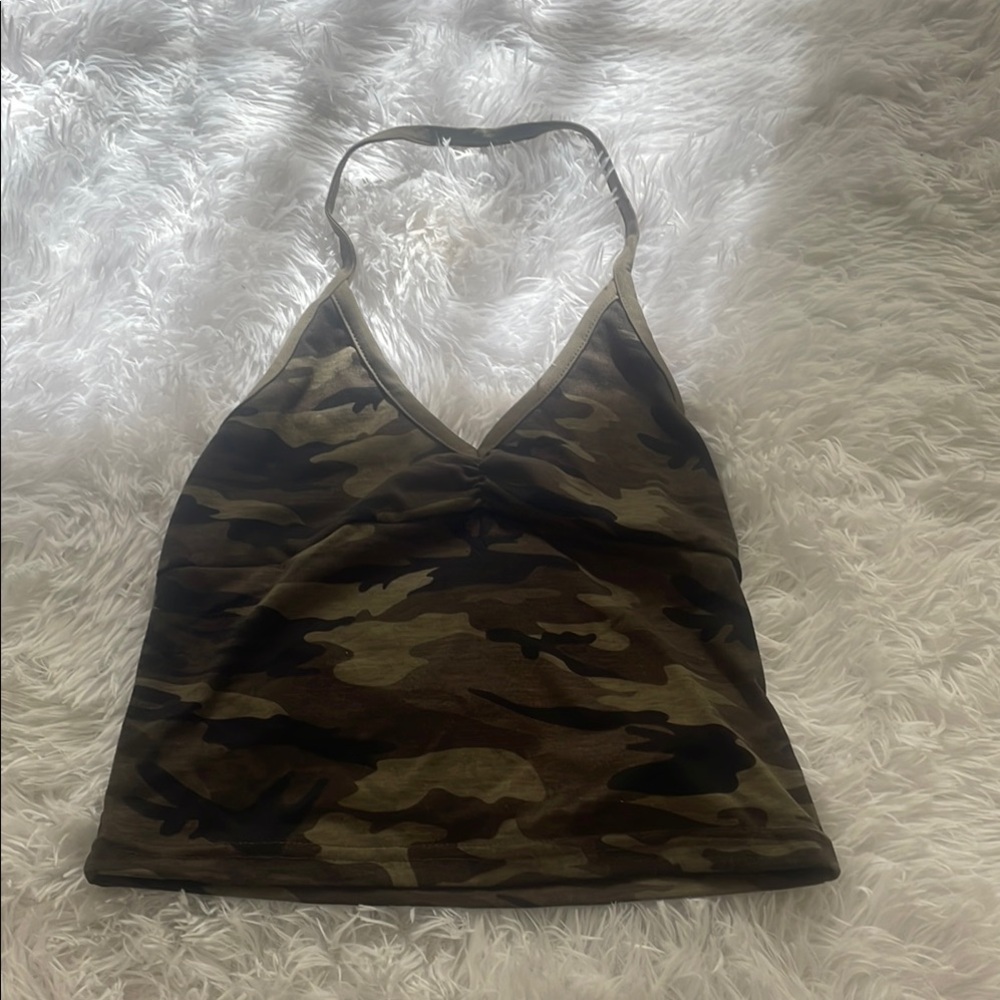 Camo Halter Top